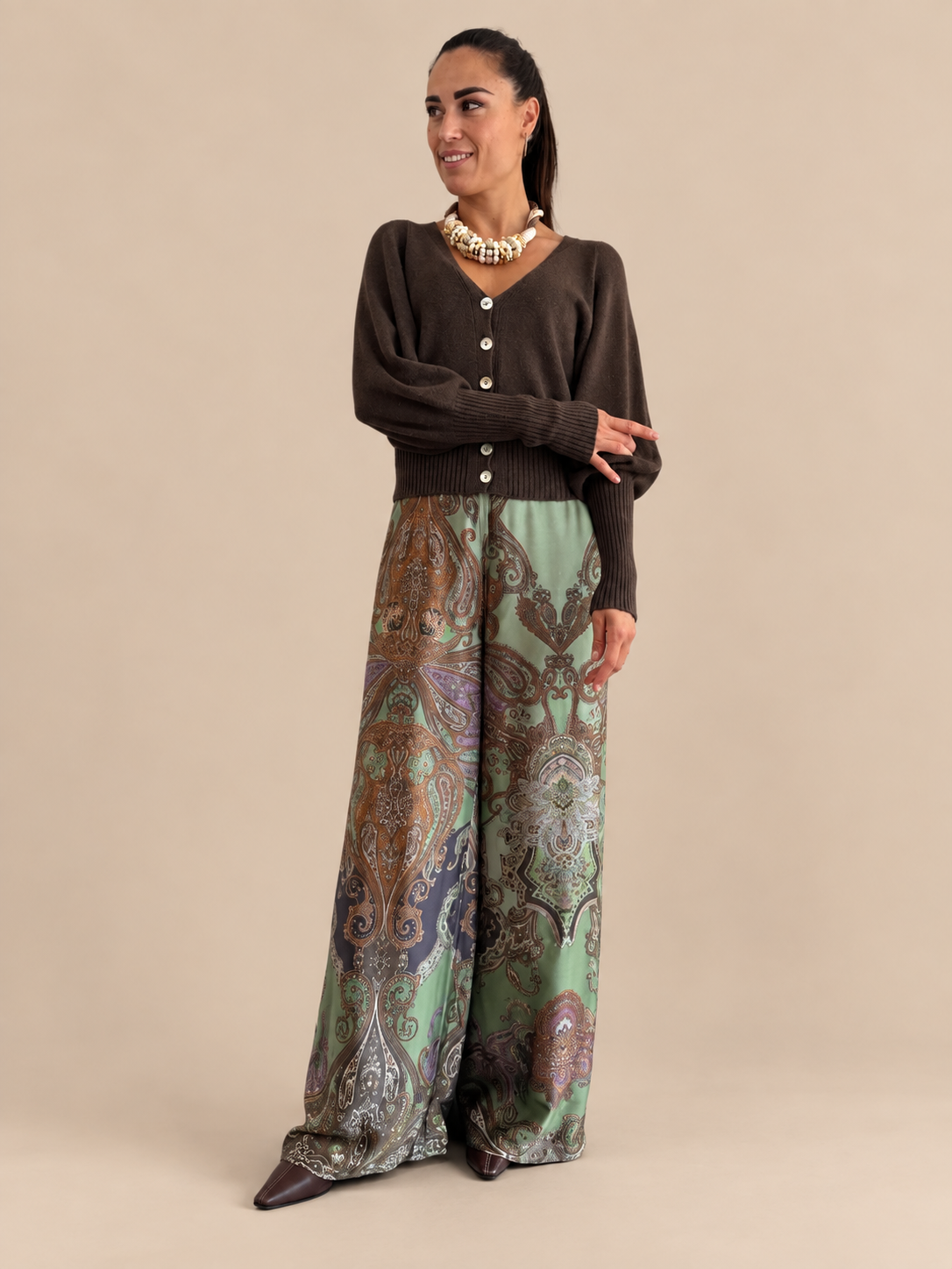 Pantalone stampato Susy Mix 11443D