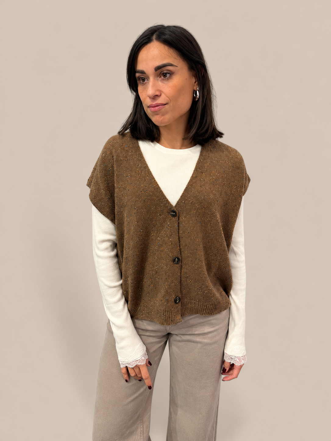 Gilet misto lana Tensione In D82447AI26