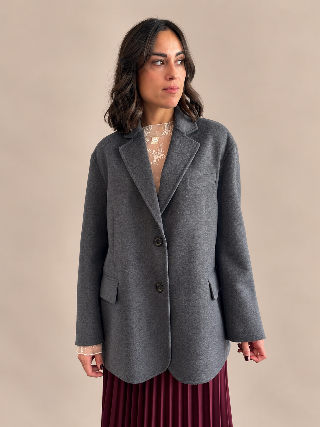 Cappotto misto lana Vicolo TAC0005