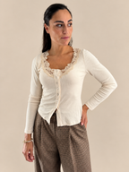 Maglia serafino a costine Two Way WMA26WD2456