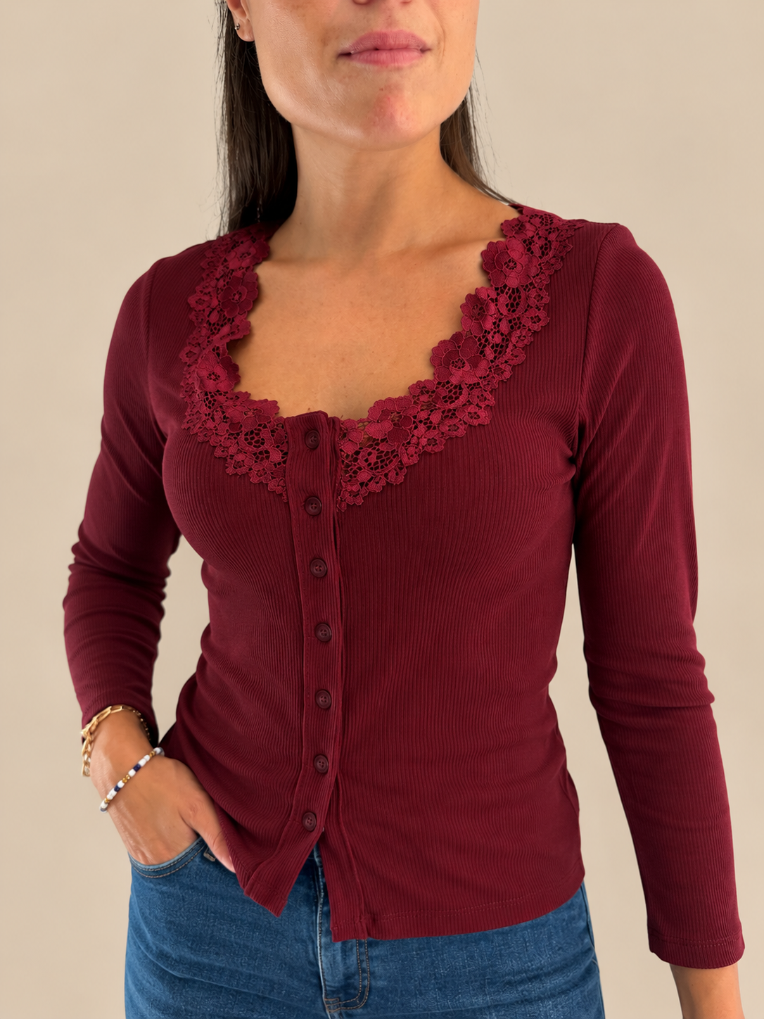 Maglia serafino a costine Two Way WMA26WD2456