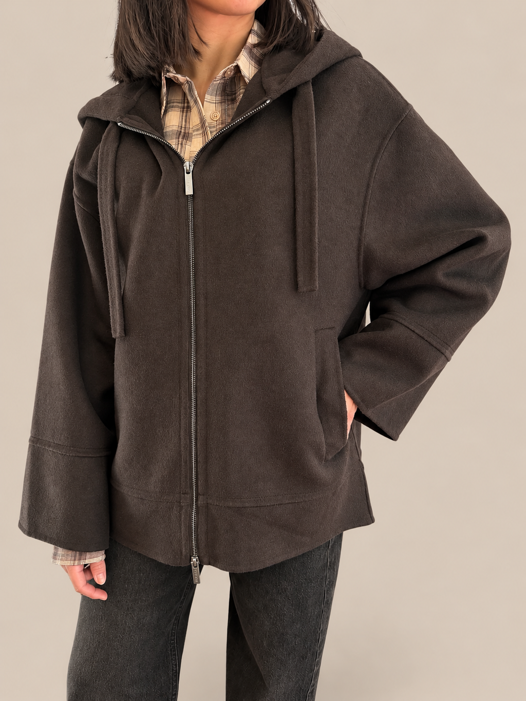 Cappotto corto misto lana Vicolo TAC0012