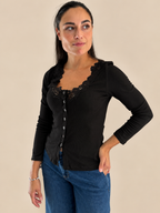 Maglia serafino a costine Two Way WMA26WD2456
