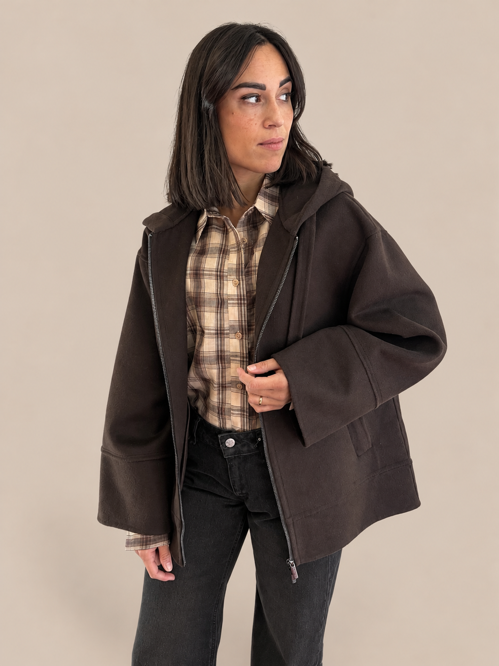 Cappotto corto misto lana Vicolo TAC0012