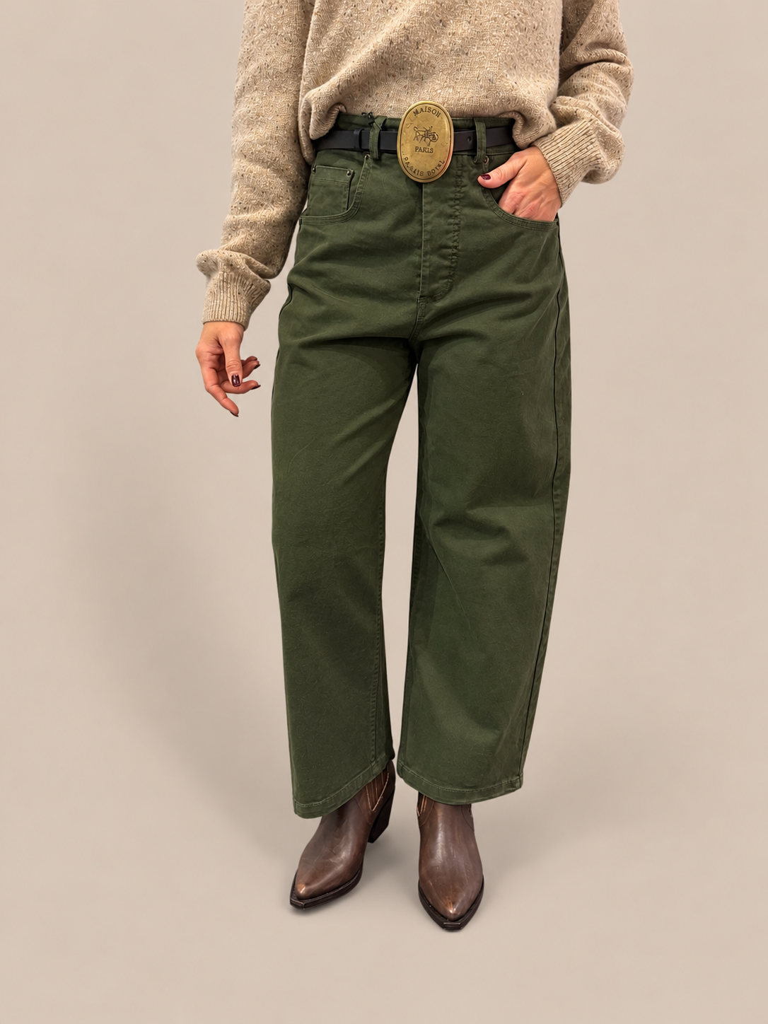 Pantalone Barrel Tensione In W26P230