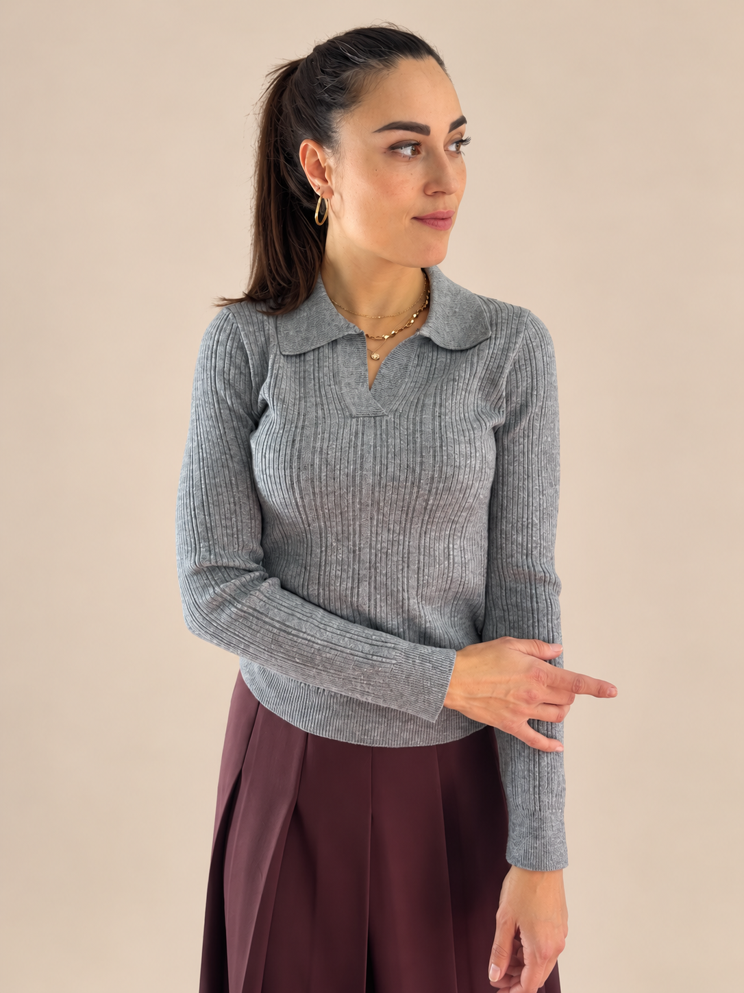 Maglia a costine MNC-R088