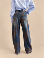 Jeans a fiori Tensione In W26P207