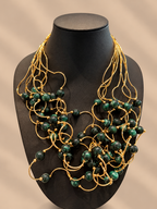 Collana multifilo con pepite