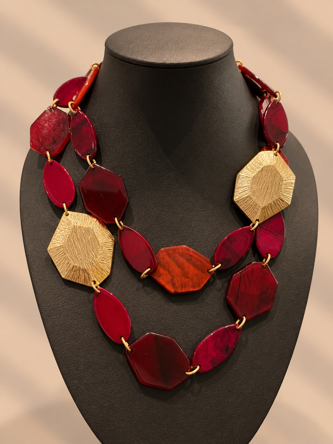 Collana multifilo geometrica