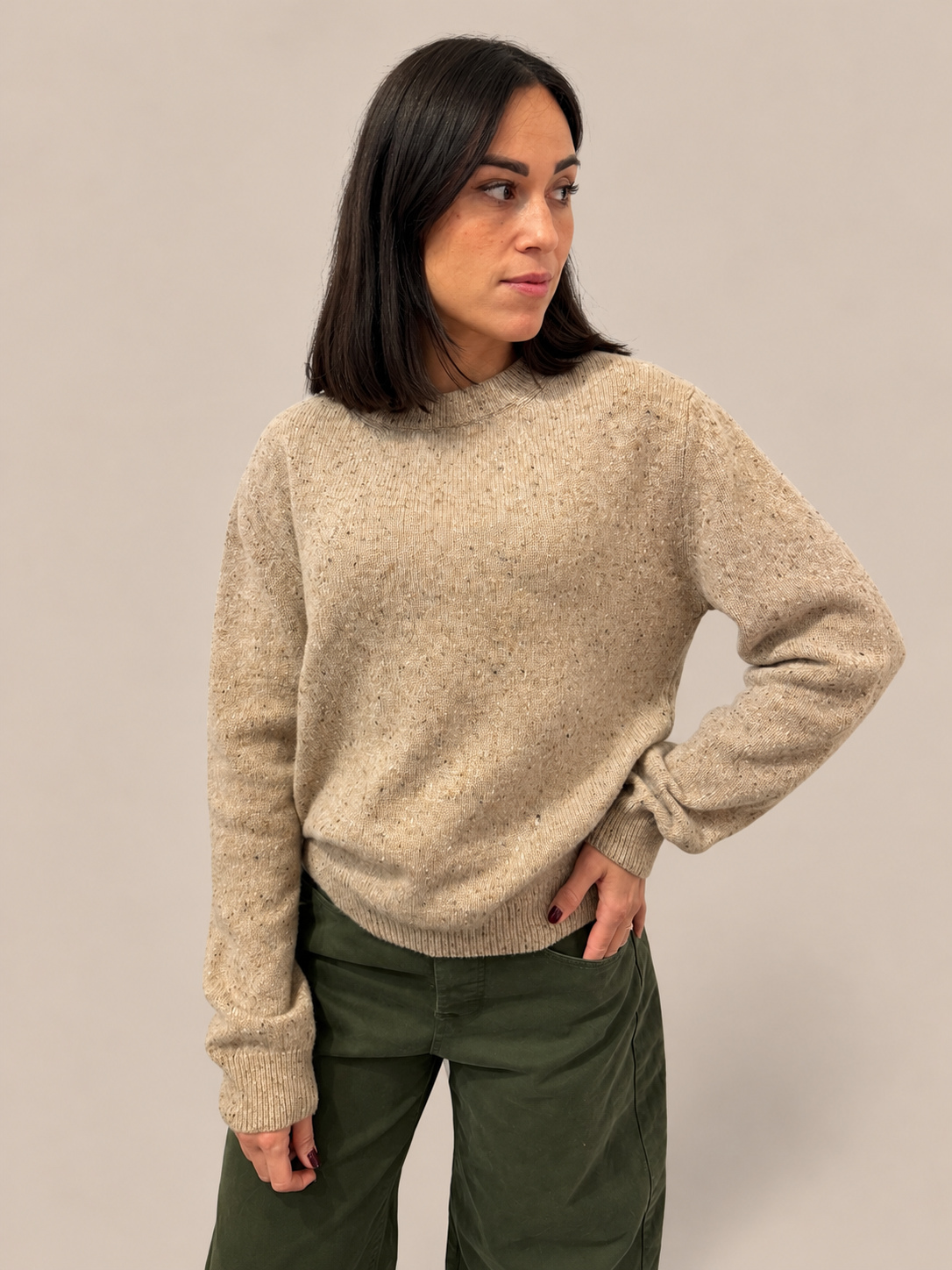 Maglia girocollo misto lana Tensione In D82397AI26