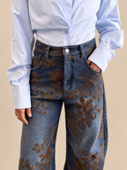 Jeans a fiori Tensione In W26P207