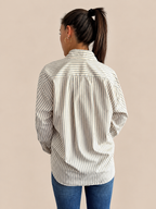Camicia a righe con paillettes Haveone CGE-R041