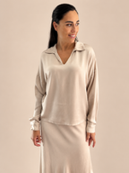 Camicia viscosa Haveone TWG-R003 - Beige