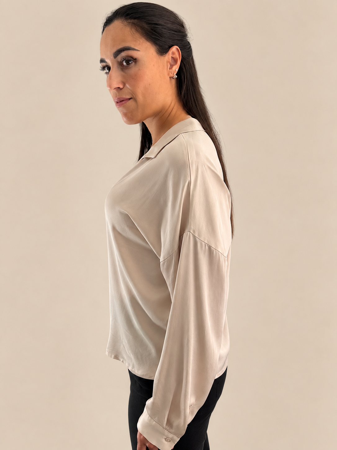 Camicia viscosa Haveone TWG-R003 - Beige