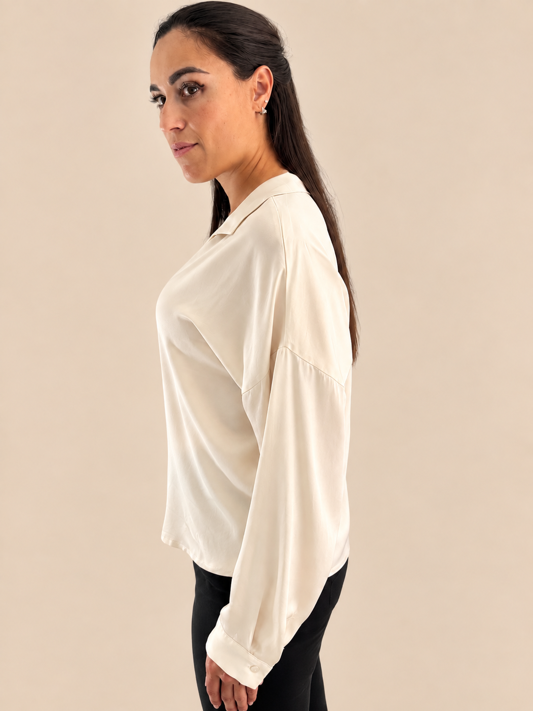 Camicia viscosa Haveone TWG-R003 - Panna
