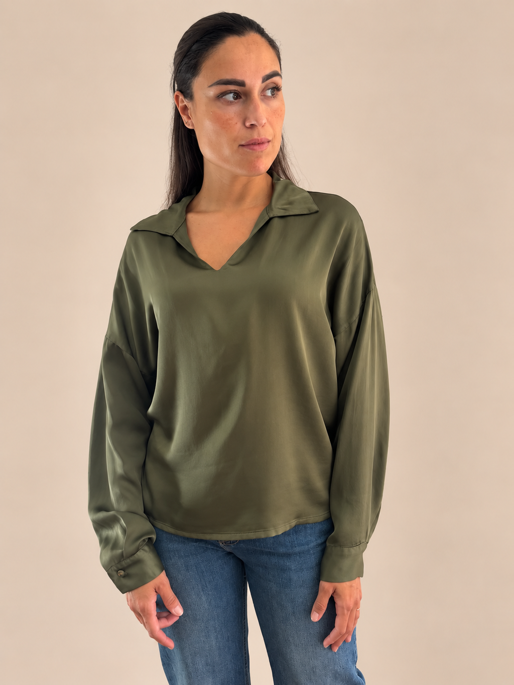 Camicia viscosa Haveone TWG-R003 - Verde