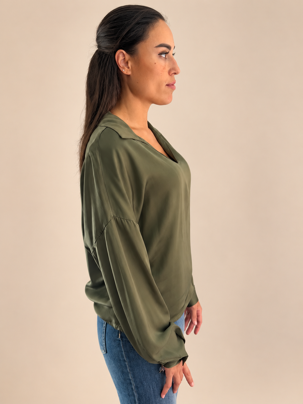 Camicia viscosa Haveone TWG-R003 - Verde