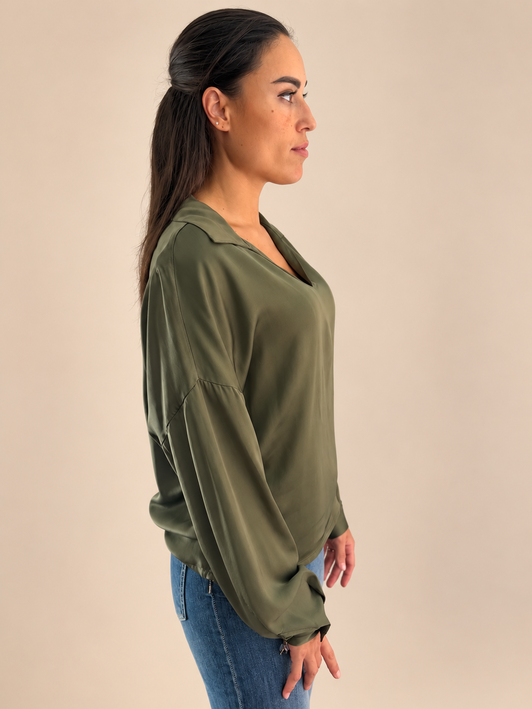 Camicia viscosa Haveone TWG-R003 - Verde