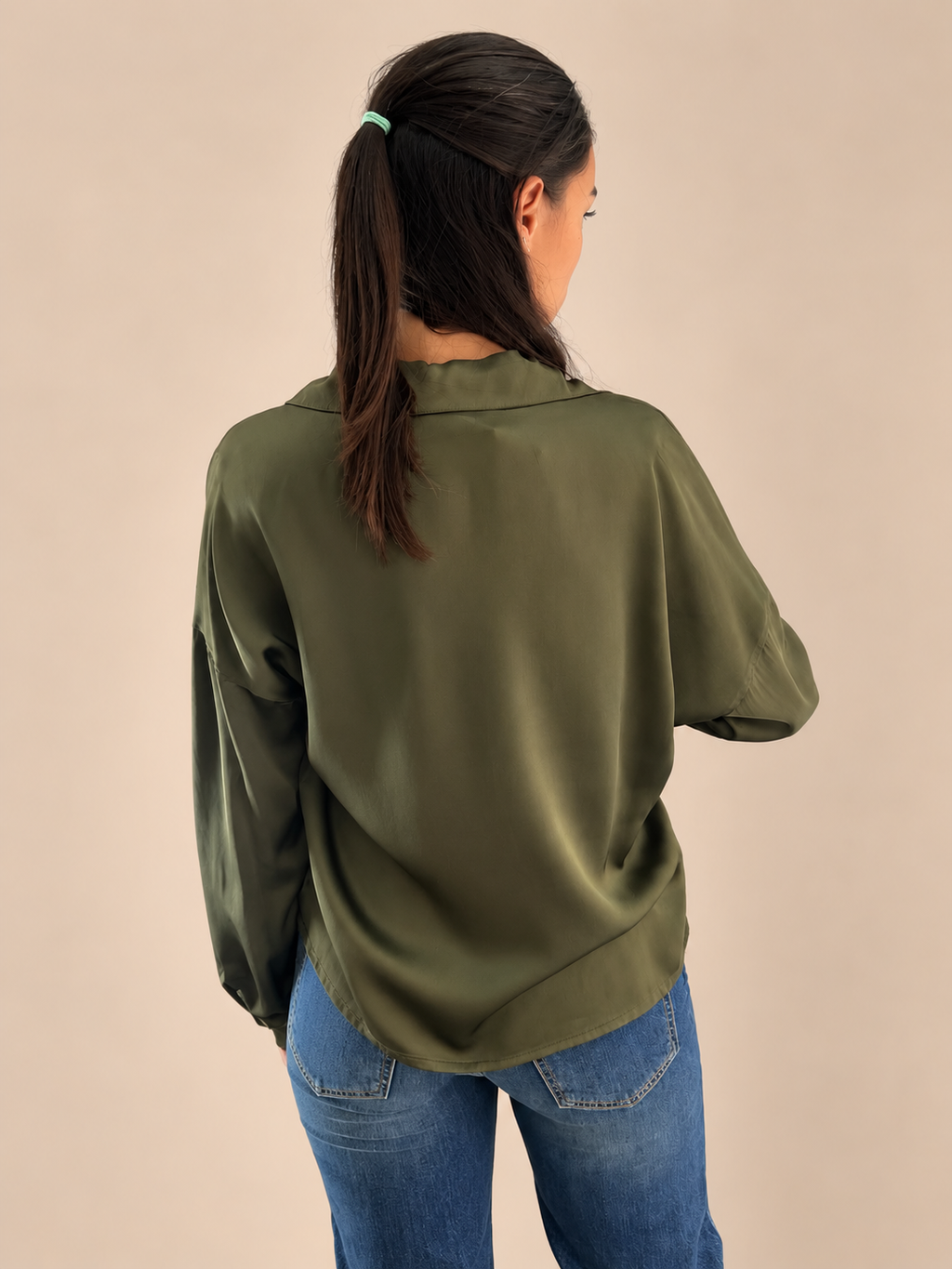 Camicia viscosa Haveone TWG-R003 - Verde