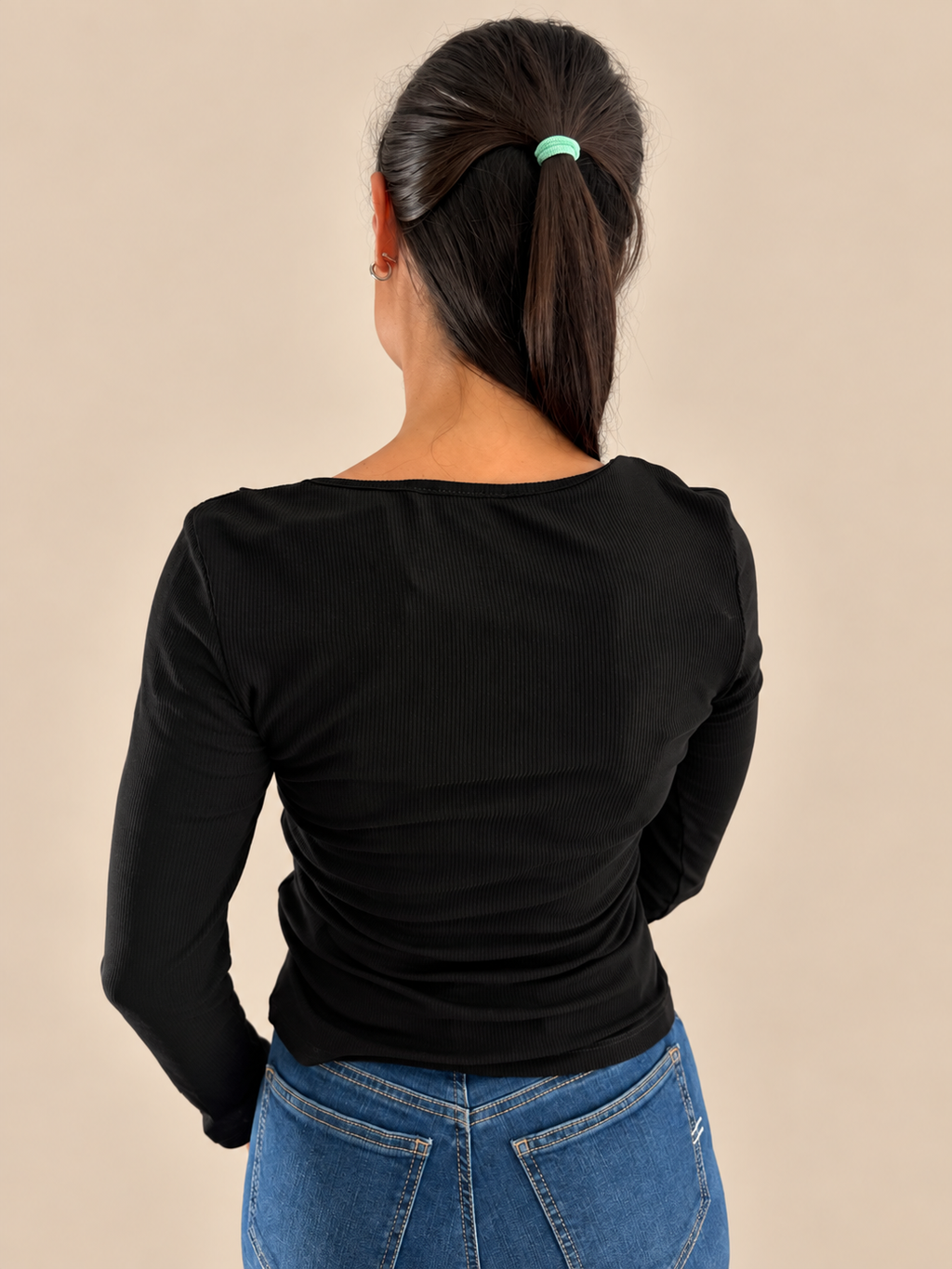 Maglia serafino a costine Two Way WMA26WD2456