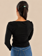 Maglia serafino a costine Two Way WMA26WD2456