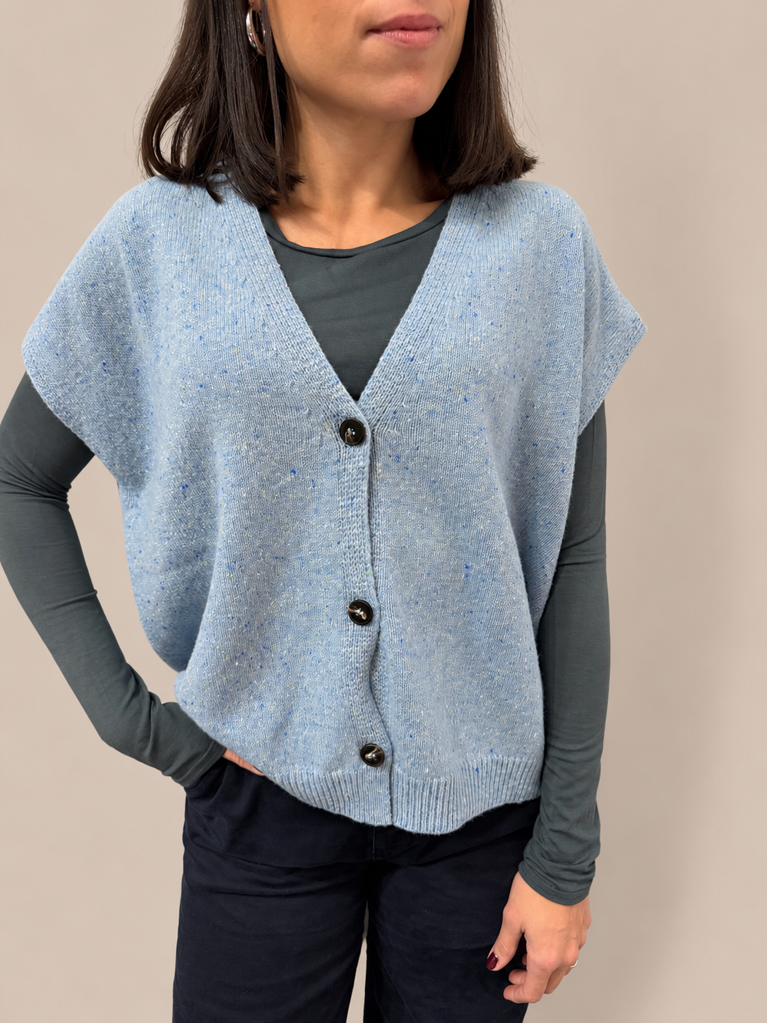 Gilet misto lana Tensione In D82447AI26