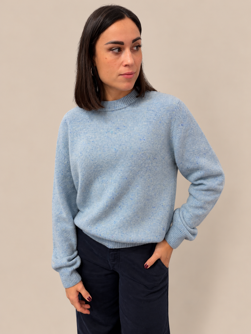 Maglia girocollo misto lana Tensione In D82397AI26