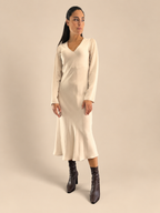 Vestito viscosa Haveone AWG-R012 - Beige