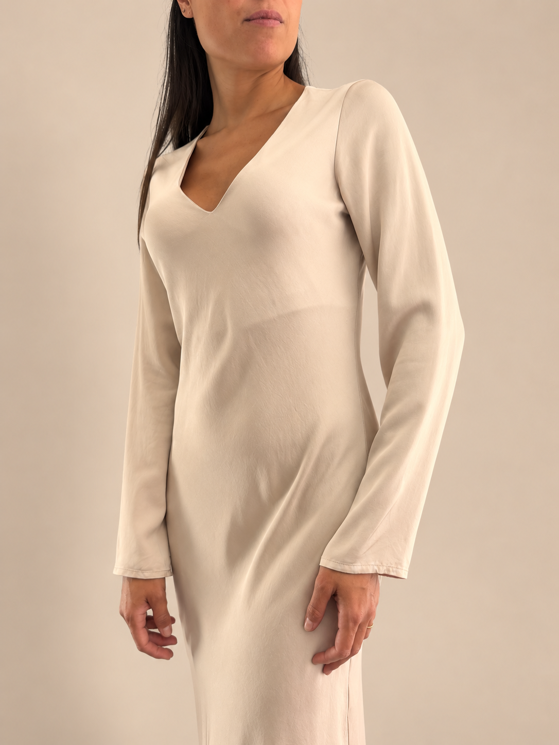Vestito viscosa Haveone AWG-R012 - Beige