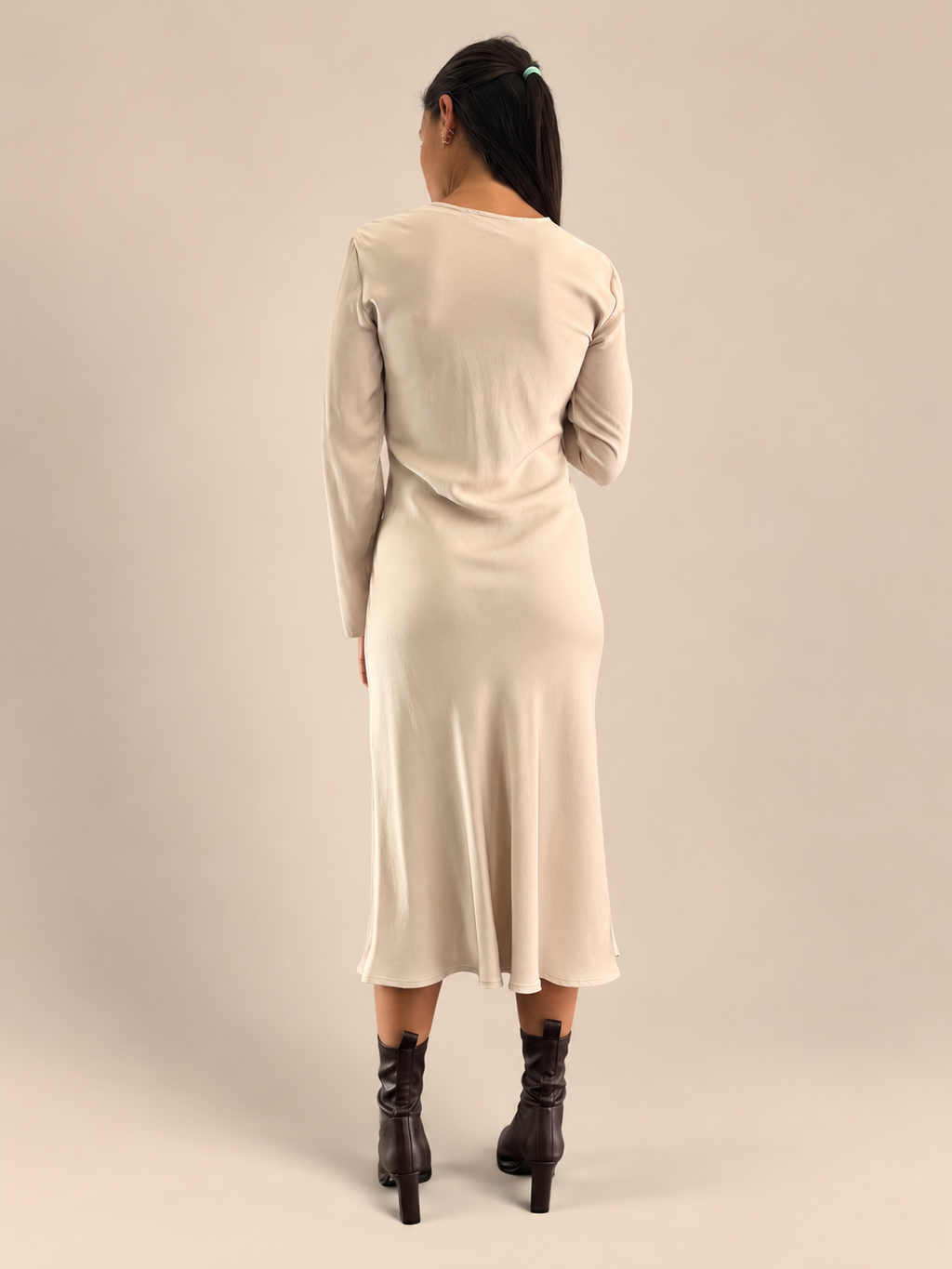 Vestito viscosa Haveone AWG-R012 - Beige