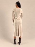 Vestito viscosa Haveone AWG-R012 - Beige