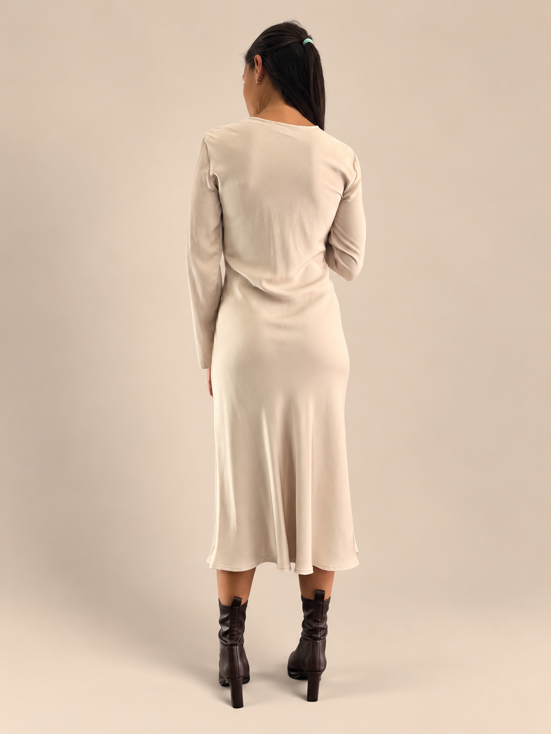 Vestito viscosa Haveone AWG-R012 - Beige