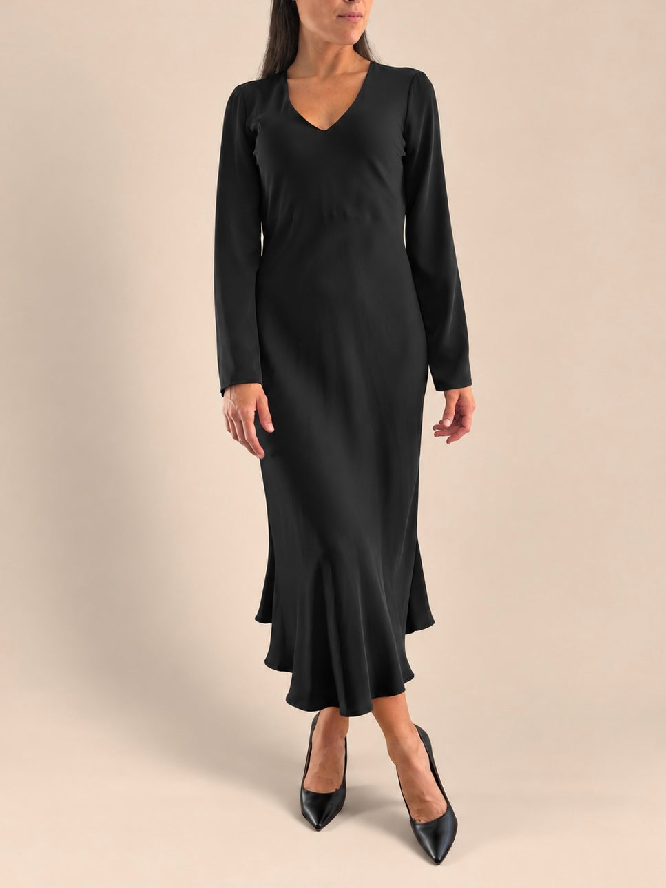 Vestito viscosa Haveone AWG-R012 - Nero