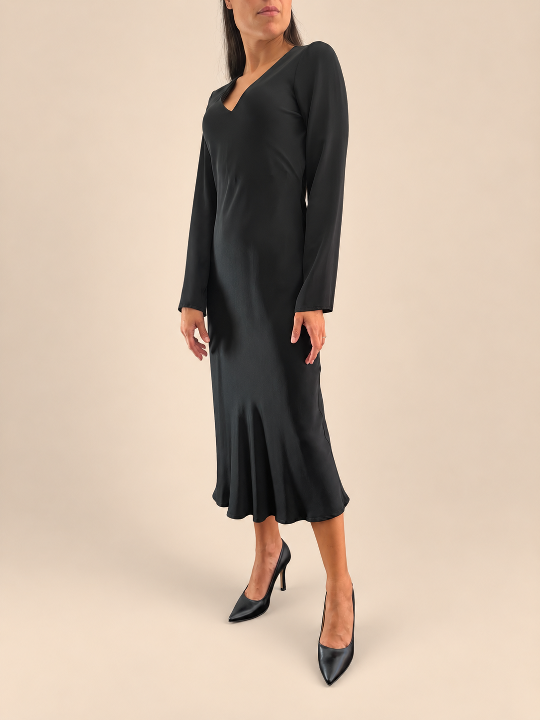 Vestito viscosa Haveone AWG-R012 - Nero