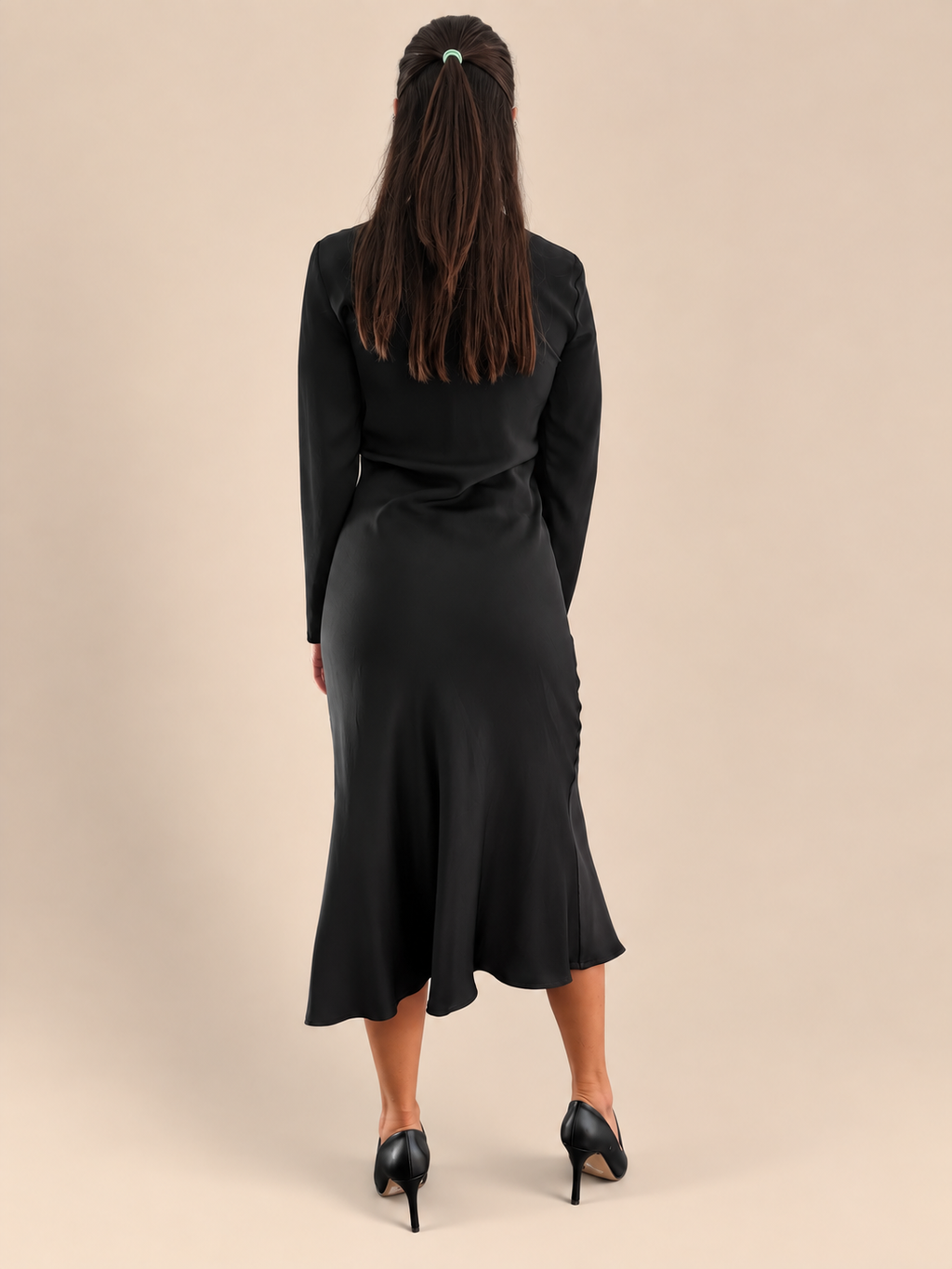 Vestito viscosa Haveone AWG-R012 - Nero