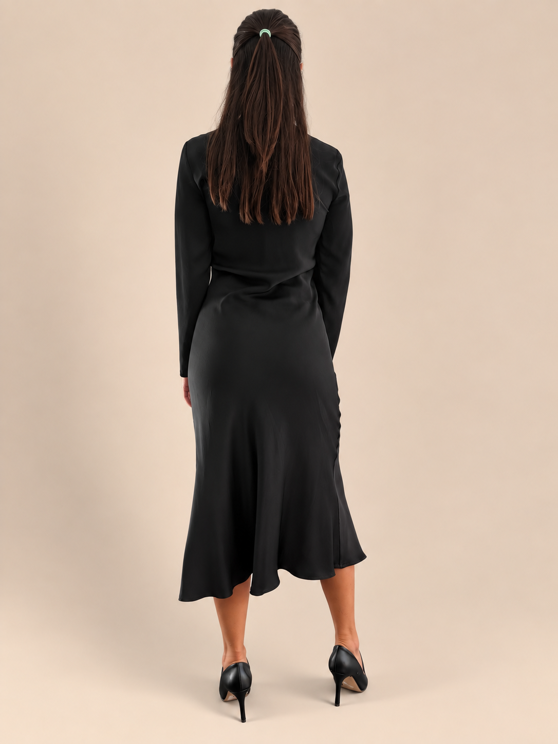 Vestito viscosa Haveone AWG-R012 - Nero
